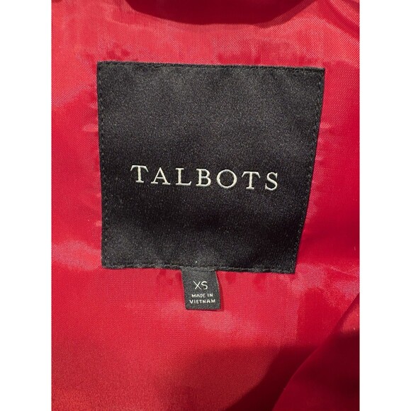 Talbots 75% Duck Down Puffer Bright Brass Chore Vest Red Mock Neck XS - Picture 8 of 13